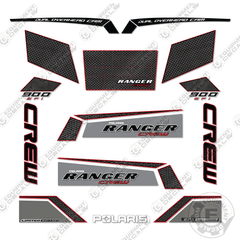 Fits Polaris Ranger 900 Crew EPS LE Decal Kit RED - 2014