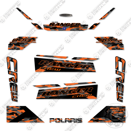 Fits Polaris Ranger 900HO CREW White Lightning CAMO Decal Kit - UTV - CUSTOM!