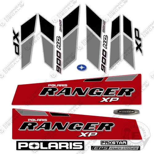 Fits Polaris Ranger 900 XP EPS (2015) Decal Kit UTV - Red
