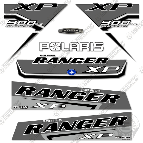 Fits Polaris Ranger 900 XP EPS Decal Kit - 2017 - CUSTOM SILVER/GREY