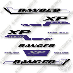 Polaris Ranger XP 1000 Trail Boss 2024 Decal Kit Utility Vehicle - Custom Purple- Aftermarket Kit