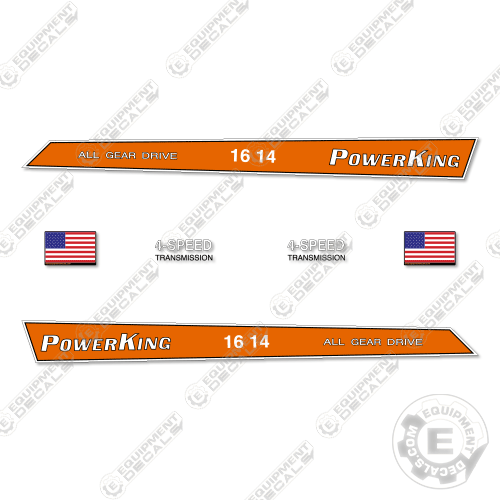 Fits Power King 1614 Decal Kit Tractor