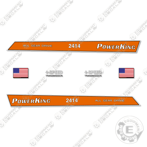 Fits Power King 2414 Decal Kit Tractor