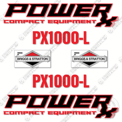 Fits PowerX PX1000-L Decal Kit Mini Dumper