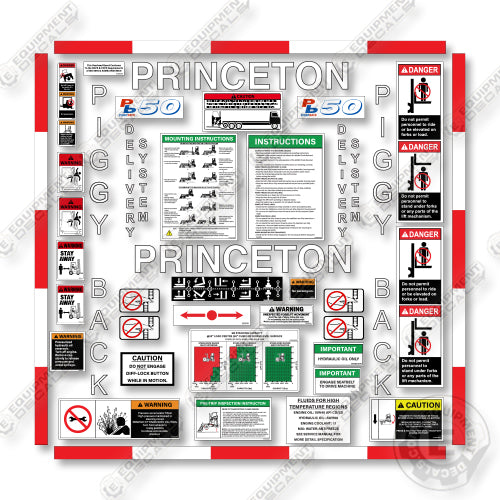 Princeton PB50 Decal Kit  Forklift - Aftermarket Kit