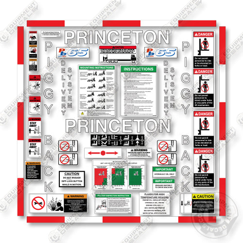 Princeton PB65 Decal Kit Forklift - Aftermarket Kit