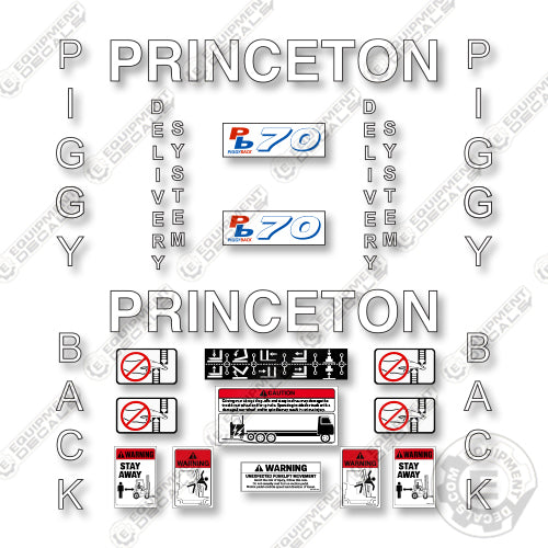 Princeton PB70 Decal Kit Forklift - Aftermarket Kit