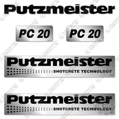 Fits Putzmeister PC20 Decal Kit Concrete Pump
