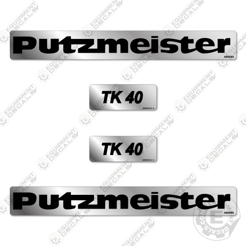 Fits Putzmeister TK40 Decal Kit Trailer Pump