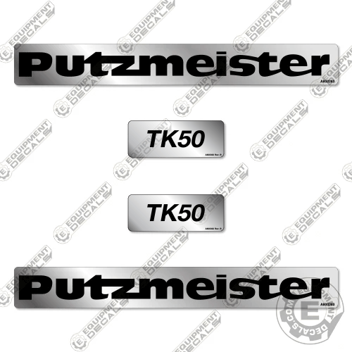 Fits Putzmeister TK50 Decal Kit Trailer Pump