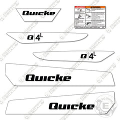 Quicke Q4L Decal Kit Front End Loader - Aftermarket Kit