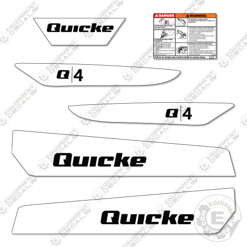 Quicke Q4 Decal Kit Front End Loader - Aftermarket Kit