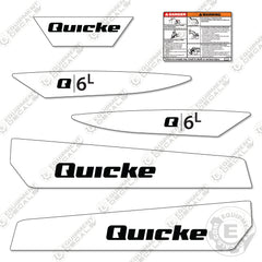 Quicke Q6L Decal Kit Front End Loader - Aftermarket Kit
