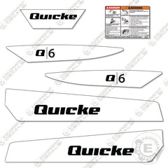 Quicke Q6 Decal Kit Front End Loader - Aftermarket Kit