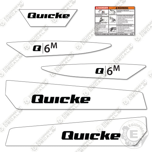 Quicke Q6M Decal Kit Front End Loader - Aftermarket Kit