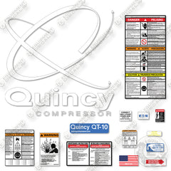 Quincy QT10 Decal Kit Air Compressor -Aftermarket Kit