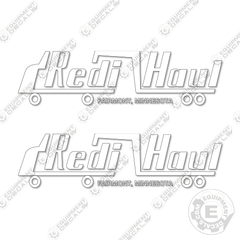 Fits Redi Haul Decal Kit Trailer - 16" Logos (Style 1)