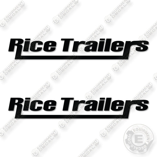 Rice Trailers Logo Decal Kit Trailer - 36 Inches- Aftermarket Kit