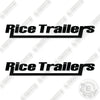 Image of Rice Trailers Logo Decal Kit Trailer - 36 Inches- Aftermarket Kit