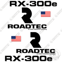 Fits Roadtec RX-300E Decal Kit Cold Planer - Black Version