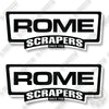 Image of Rome Scrapers Logo Decal Kit Scraper -14 Inches- Aftermarket Kit
