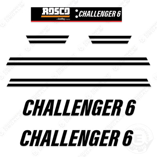 Fits Rosco Challenger 6 Decal Kit Broom Sweeper (Style 2)