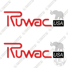 Fits Ruwac Industrial Vacuum Logo (Set of 2)