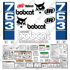 Fits Bobcat 763 Skid Steer Decal Kit - Vertical Stripes