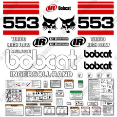 Fits Bobcat 553 Skid Steer Decal Kit - Horizontal Stripes