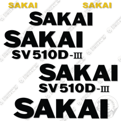 Fits Sakai SV510D-III Decal Kit Roller