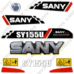 Fits Sany SY155U Decal Kit Excavator