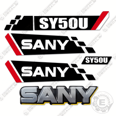 Fits Sany SY50U Mini Excavator Decal Kit