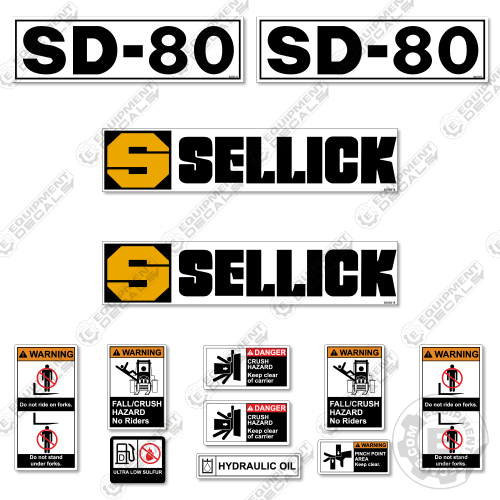 Fits Sellick SD-80 Decal kit Forklift