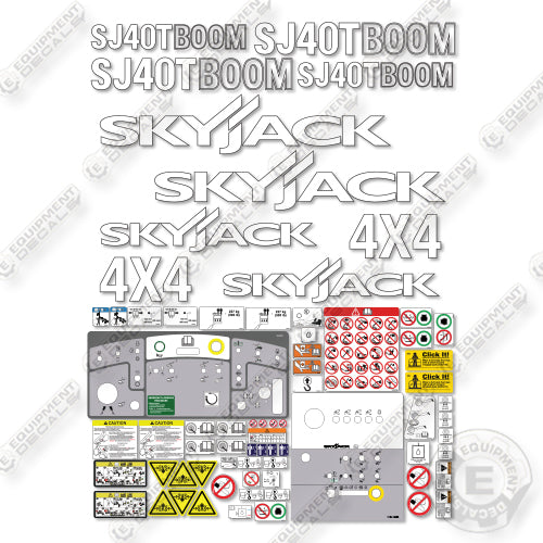 SkyJack SJ40T Decal Kit Boom Lift - Aftermarket Kit