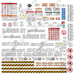 Fits SkyJack SJ6826RT Decal Kit Scissor Lift