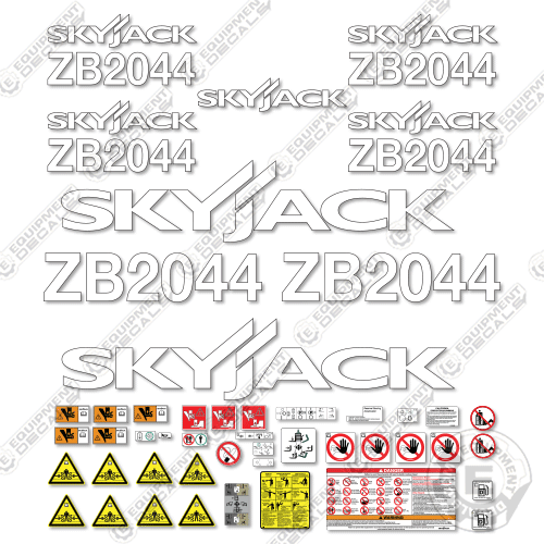 SkyJack ZB2044 Zoom Boom Decal Kit Telehandler Crane- Aftermarket Kit