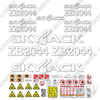 Image of SkyJack ZB2044 Zoom Boom Decal Kit Telehandler Crane- Aftermarket Kit