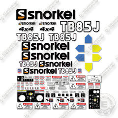 Snorkel TB85J Full Decal Kit Boom Lift - Aftermarket Kit