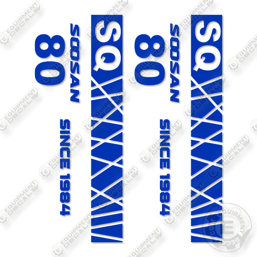 Soosan 80 Decal Kit Excavator - Aftermarket Kit