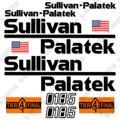 Fits Sullivan Palatek D185 Decal Kit Compressor - Tier 4 Final