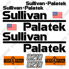 Fits Sullivan Palatek D210 Decal Kit Compressor - Tier 4 Final