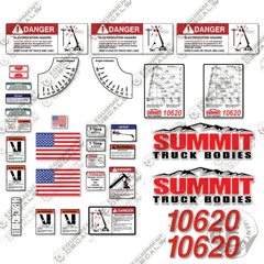 Fits Summit 10620 Decal Kit Crane Truck