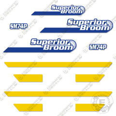 Fits Superior Broom SM74P Decal Kit Street Sweeper