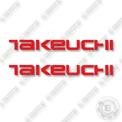 Takeuchi Logo 16 Inches Set of 2 Decal Kit Logo - Aftermarket Kit