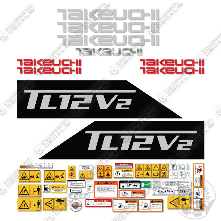 Fits Takeuchi TL12V2 Decal Kit Skid Steer Loader