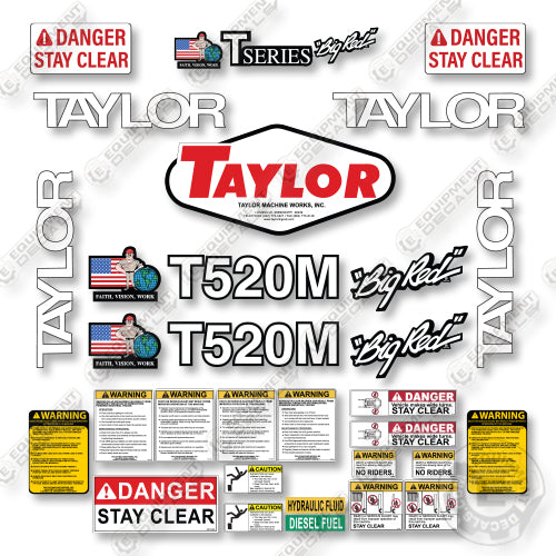 Taylor T520M Decal Kit Forklift - Aftermarket Kit