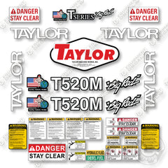 Taylor T520M Decal Kit Forklift - Aftermarket Kit