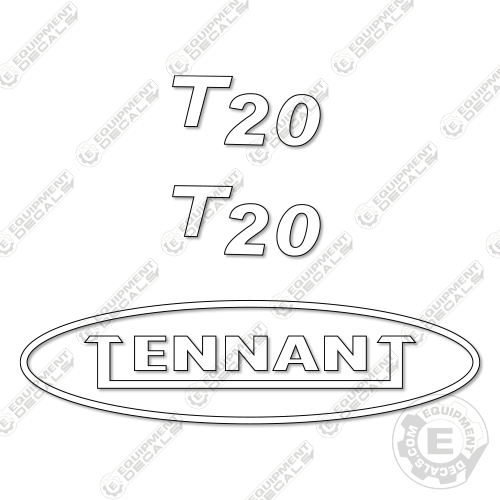 Fits Tennant T20 Decal Kit Floor Scrubber