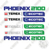 Image of Terex 2100 Decal Kit Trommel Screen -Aftermarket Kit
