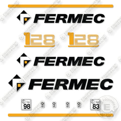 Fits Terex-Fermec 128 Decal Kit Mini Excavator